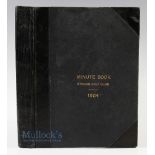 1904 Stroud Golf Club Minute Book - recording the 1st Meeting of "A few gentlemen of Stroud thinking