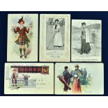 Collection of early 1900s UK & North American Advertising Related Golfing Postcards (5) - Clan