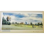 Denis Pannett signed golf print - "The 18th Green at Thorpeness GC" signed by the artist in pencil