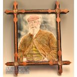c1890 Hand Tinted Photograph of Tom Morris in a contemporary frame, overall measures 25x30cm approx.