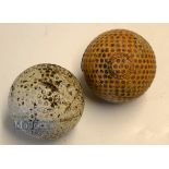 2x Early Haskell Bramble Pattern Golf Balls - Early "Haskell Bramble" golf ball - with good pole