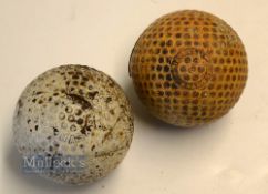 2x Early Haskell Bramble Pattern Golf Balls - Early "Haskell Bramble" golf ball - with good pole