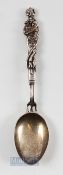 1931 Lucifer silver golfing teaspoon - hallmarked Birmingham 1931 made by Sydney & Co. Hockley,