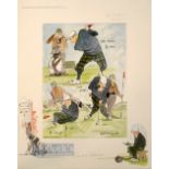 Mark Huskinson signed (b.1935-2018) interesting set of 6x signed ltd ed humorous colour prints which