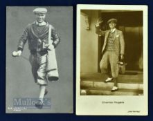 2x 1920/30s Famous Actor/Sportsman Golfing Postcards- American Hollywood actor Charles 'Buddy'