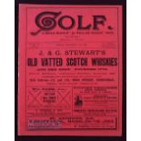 Rare 1890 'Golf - A Weekly Record of "Ye Royal and Ancient" Game Magazine No.13 Vol.1 - Friday