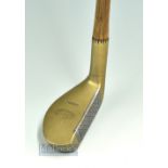 ZoZo Style small brass mallet head putter with metal face insert - stamped to the crown Chas Mayo