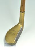 ZoZo Style small brass mallet head putter with metal face insert - stamped to the crown Chas Mayo