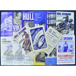 1948-1978 Hull Speedway Programmes, to include August 24th 1948 Hull v Hanley, May 14th 1949 Hull