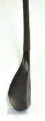 J (Jamie) Anderson dark stained beech wood curved face long spoon long nose c1870 - head measures