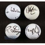Collection of European Ryder Cup and Major winners signed golf balls (4) Bernhard Langer, Ian