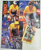 1996-1998 Cycling Tour de France Official Guides, plus the great bike race paperback book by G