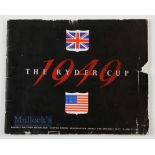 1949 Official Ryder Cup Golf Souvenir Programme - the eighth international golf match between