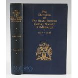 Robbie, J Cameron- "The Chronicle of the Royal Burgess Golfing Society of Edinburgh 1735-1935" 1st