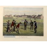 Josset, Lawrence (1910-1995) after - coloured golf print titled "St Andrews 1800" Pl No.1 - publ'd