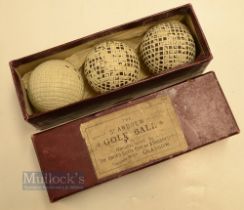 Rare Collection of St Andrews Guttie Golf Balls by The United Gutta Percha and Rubber Co Glasgow