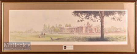 William Geldart signed ltd ed colour golf print - "Vale Royal Abbey" signed by the artist in