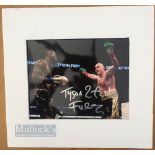 Tyson Fury Signed Boxing Photograph Tyson 'The Gypsy King' Fury confirmed his status as the