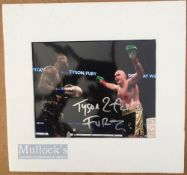 Tyson Fury Signed Boxing Photograph Tyson 'The Gypsy King' Fury confirmed his status as the