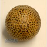 Cochrane's The Challenger 26 ½ Bramble Pattern Golf Ball - good tamp marks to each pole, 2x small
