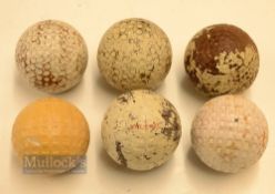 6x various square mesh, lattice and dimple pattern golf balls - Why Not Red +, Why Not with flat