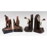 Golfing Book Ends features a Golfer and Bag pair measuring 8.5inch height approx, plus a pair of