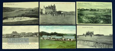 Collection of Eastern Counties, Norfolk, and Essex golfing postcards dated from 1904 onwards (6)