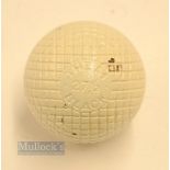 Fine "The A1 Black 27 ½" moulded mesh guttie golf ball - unused with one or two small visible specks