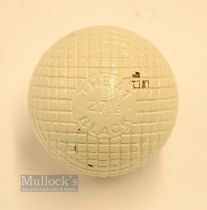 Fine "The A1 Black 27 ½" moulded mesh guttie golf ball - unused with one or two small visible specks