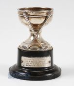 R A Whitcombe - 1937 East Brighton Golf Club Course Record Score Silver Trophy - the silver cup with