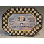 2014 The 40th Ryder Gleneagles Cup - Mackenzie-Childs USA large decorative serving platter - hand