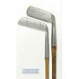 2x interesting putters - J H Taylor 'Taylors Own' very bent neck putter, and an early Ben Sayers