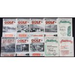 Assorted Golfing Magazines features 1952 Golf Monthly 5, 7, 8, 9, 10, 11, 1949 Golf Monthly 9,