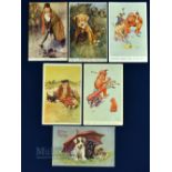 Collection of Lawson Wood early Animalia Golfing Postcards dated from 1920/30s (6) to incl Gran-