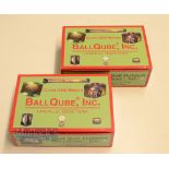 2x The Original Golf Cube Ball Display Boxes - each with 6x individual golf ball holders
