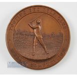 1908 Tooting Bec Golf Club Large Bronze Winners Monthly Medal - finely embossed with period