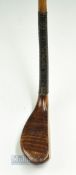 Fine and Interesting R Forgan & Son POWF light stained beech wood driving putter c1885 - head