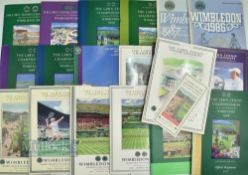 1967-2015 large collection of Wimbledon Lawn Tennis Souvenir Programmes and Tickets, to include 1967