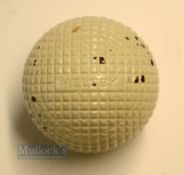 Fine The Telegraph Manufacturing Co "The Helsby" moulded mesh guttie golf ball c1898 - with 2x