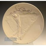 1992 Muirfield Open Golf Championship 100th Anniversary Ceramic Wall Plate - with golfer, golf