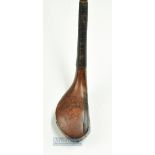 Andrew Forgan St Andrews Oak Tree Brand stamp mark fruit wood transitional longnose driver with full