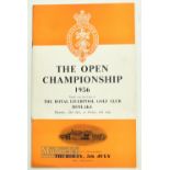 1956 British Open Championship Golf Programme Royal Liverpool, Liverpool, Thursday 5th July, with
