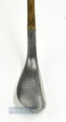 Fine, early and unusual Standard Mills Golf Co MS1 Upright Lie model alloy wood - stamped with early