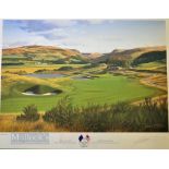1996 The Johnnie Walker The PGA Cup signed ltd ed colour golf print "The Monarch's Course, The 2nd