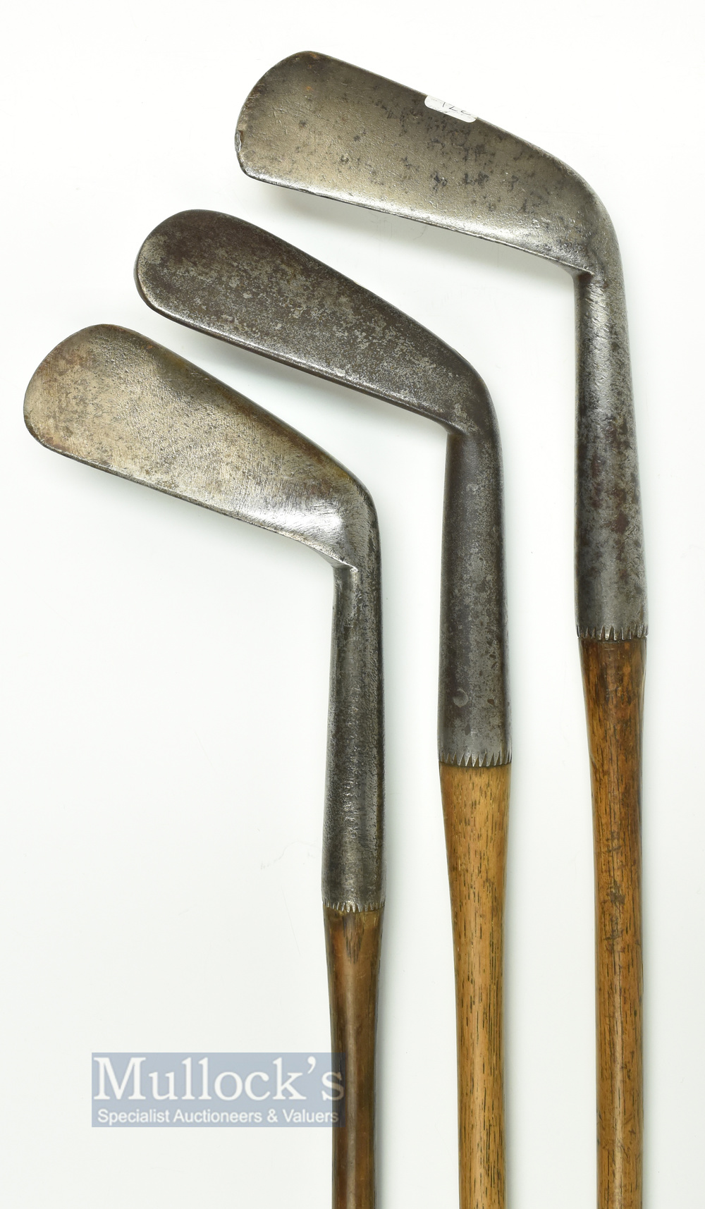 3x early smf irons - to incl general iron, and 2x Lofters one stamped F H Ayres c/w J Simpson