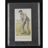 Young Tom Morris - Rare Copes Golf Cigarette Card No. 26 c1900 - mounted in plastic protective