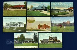 Collection of early American golfing postcards dated from 1907-1914 (8) Country Club Omaha, Mohawk