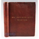 1885 Royal Perth Golfing Society 'Match Book' - in the original leather and gilt boards commencing