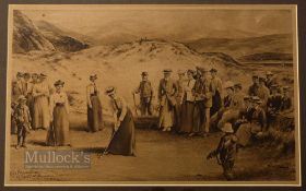 Michael Brown (1853-1947) after "Aberdovey: Ladies Golf Championship 1901" golf print - used for the