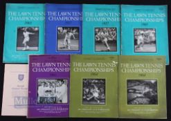 1957-1968 Wimbledon Tennis Programmes and general meeting 1966 booklet, to include 1st day 1957, 3rd